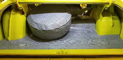 Dress up your B/E body Mopar with a reproduction felt herringbone pattern spare tire cover for your...