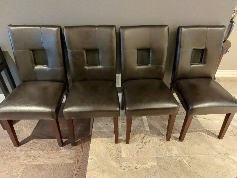 Expresso Leather Dining chairs (set of 4) Chairs & Recliners St