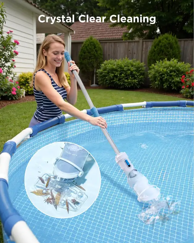 InoKraft Cordless Pool Vacuum Cleaner, Rechargeable, Handheld Po63838169147651122
