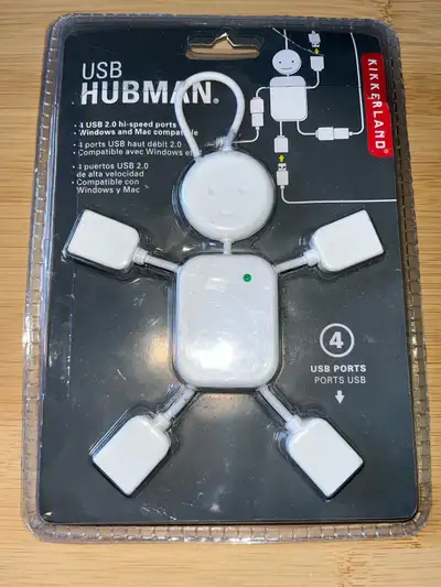 Kikkerland usb hub man usb charging ports/chargeur , View more
