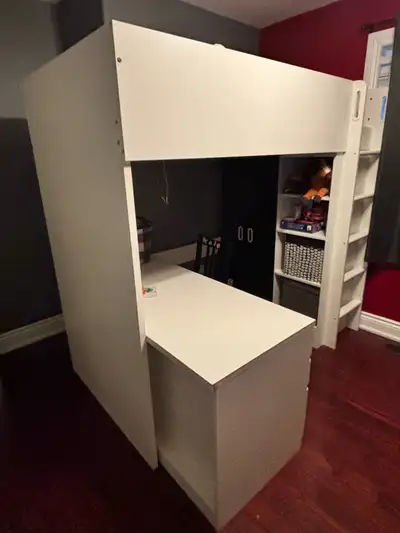 Loft bed for sale, small marks on drawers but overall in really great shape!