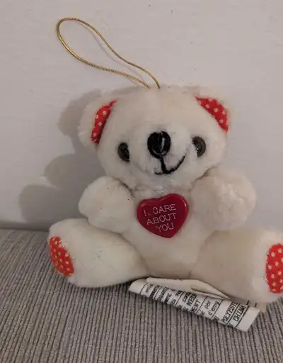 Vintage Plush Teddy Bear Ornament, View more