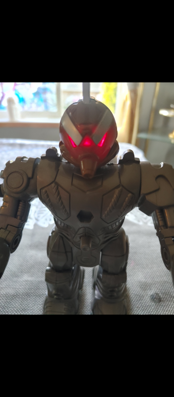 SILVER ROBOT - EYES LIGHT UP - LAZER  SOUNDS, View more