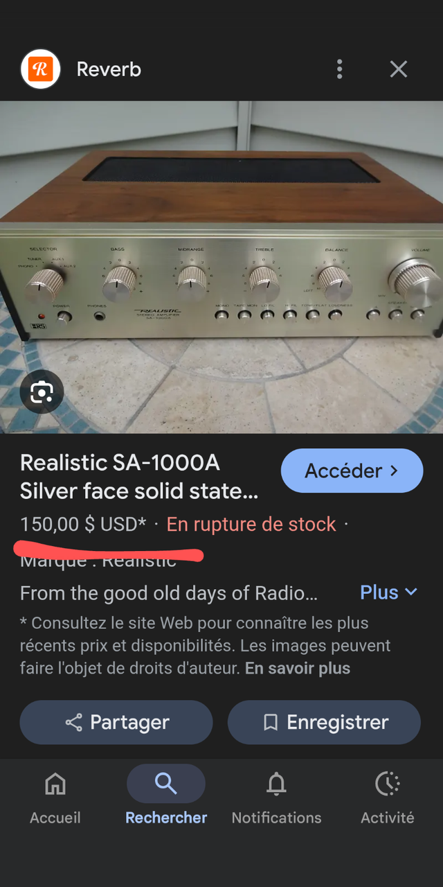SPÉCIAL!!!Amplificateur réalistic vintage sa-1000 140$ in Stereo Systems & Home Theatre in Lévis - Image 9
