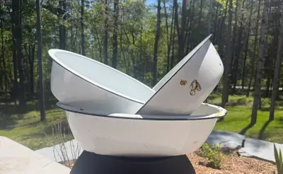 Vintage Enamel Wash Basin, View more
