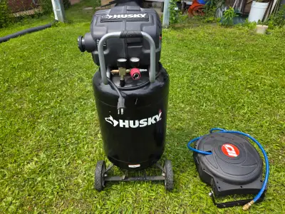 Husky Portable 20 Gallon Air Compressor with Campbell Hausfield, View more