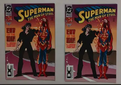 New Superman: The Man of Steel #45 Newsstand in NM minus condition. DC comics 2 copies $10 each