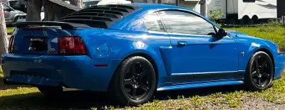 2003 mustang Mach 1, 48,300 miles (about 69,600km) 2” lowered, 3” magnaflow exhaust, 315/35R 17 in t...