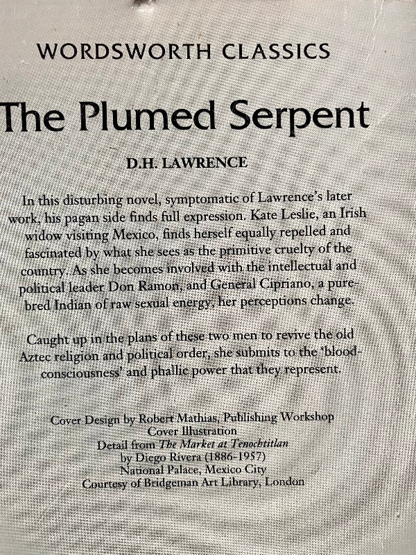 The Plumed Serpent by DH Lawrence published 1995 Wordsworth Edit in Fiction in Edmonton - Image 2