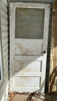 Vintage white wooden door 