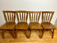 4 Solid Wood Dining Chairs  *Delivery included 