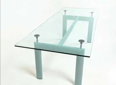 Large Metal & Glass Cassina Dinning Table & Chairs, View more