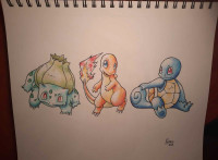 "Gen1" Pokemon Art for Kids 9x12
