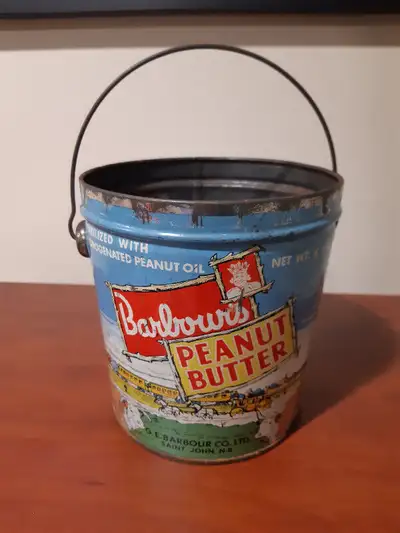 Vintage Barbour's Peanut Butter 4 LB. Tin Pale Saint John, N.B., View more