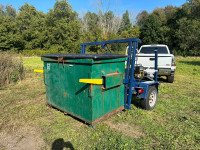 20 dumpsters and front loader bin trailer 