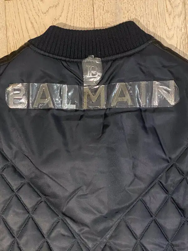 BALMAIN PARIS MENS BOMBER WITH LEATHER TRIM JACKET BRAND NEW LRG in Men's in Laval / North Shore - Image 8