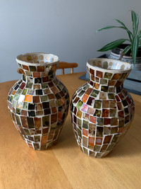 Glass Mosaic Vases