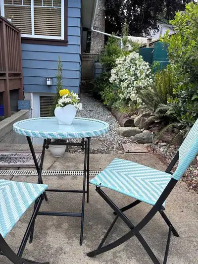 3-Piece Folding Patio Bistro Set – Excellent Condition, View more