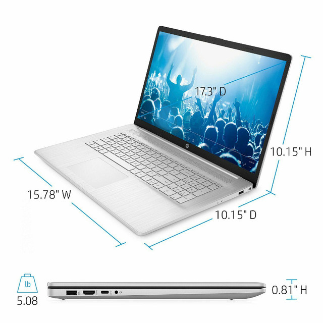 HP 17.3 inch TOUCHSCREEN 12GB Ram 6-Core AMD Ryzen 5 5500U 1TB in Laptops in West Island - Image 2