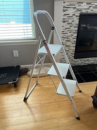 3 Step Ladder, Lightweight Folding Step Stool with Wide Anti-Sli