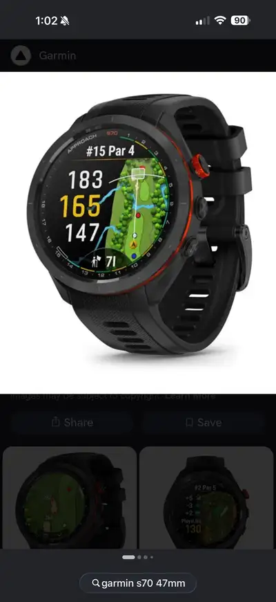 Garmin approach s70 47mm golf gps smart watch, View more