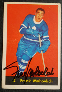 Frank Mahovlich Autographed 60-61 Card