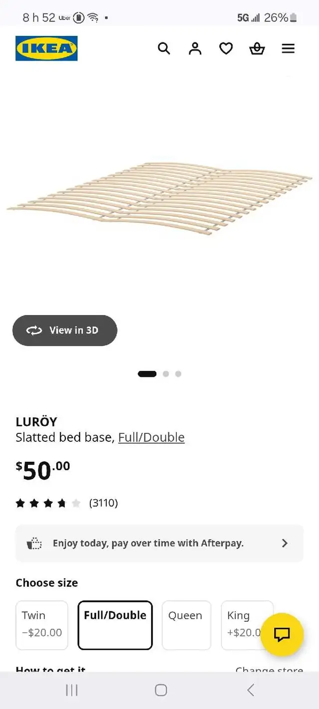 lit double Ikea in Beds & Mattresses in Longueuil / South Shore - Image 3