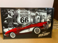 Route 66 Corvette man cave sign $30