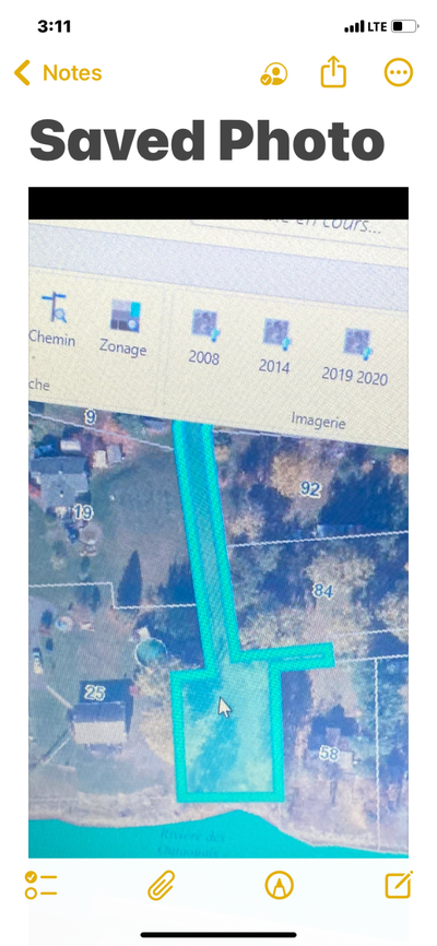 Property for sale at domaine Chartrand in Lefaivre. Build a cottage or just use for water access.