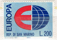 SAN MARINO.Timbre seul MINT "EUROPA 1964".