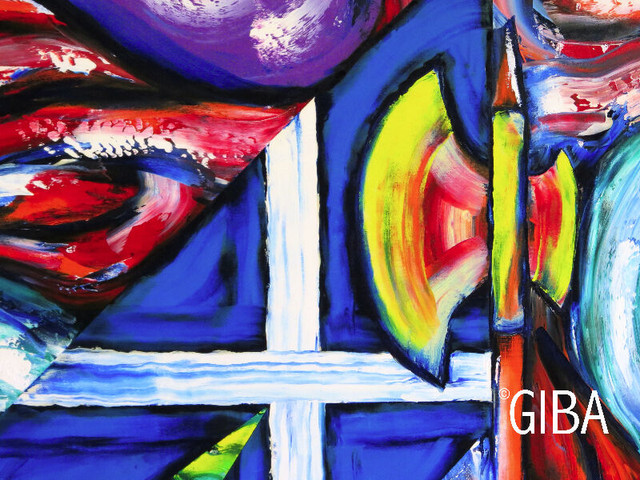 Clovis 48 x 48 - Peinture à l'huile par Giba dans Art et objets de collection  à Laval/Rive Nord - Image 3