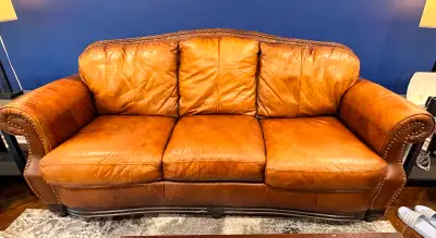 Genuine Leather Couch, View more