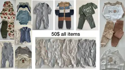 Baby Boy Clothes Bundle 6-9 months 30 Items(50$) or buy separat, View more