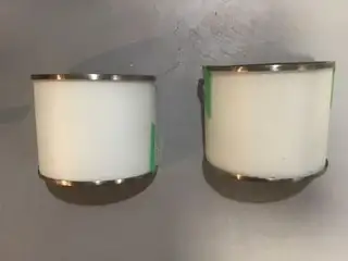 Two(2) Wall sconce fixtures complete with bulbs. 8" wide x 6.5" high.
