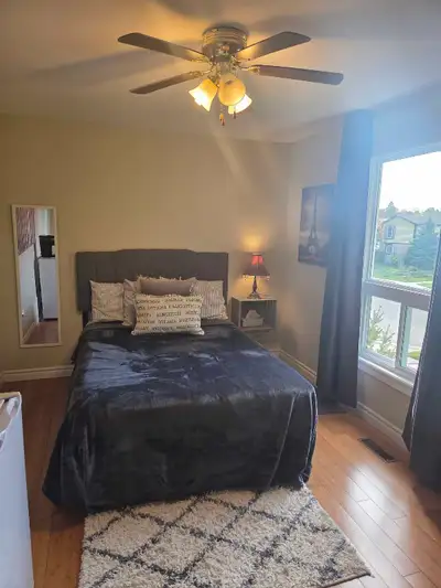 Make this cozy bedroom your home away from home! There is a mini fridge, microwave and Keurig in you...
