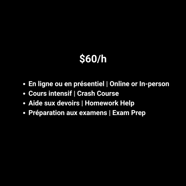 Math Tutoring/Tutor (High School, CÉGEP)560635959680716801