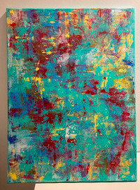Brand New colourful Abstract Acrylic Painting on canvas
