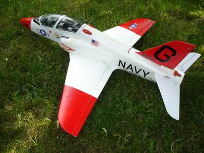 T45 Goshawk rc airplane 64mm EDF jet with receiver . Bind n fly. Orange 6 channel receiver 64mm 12 b...