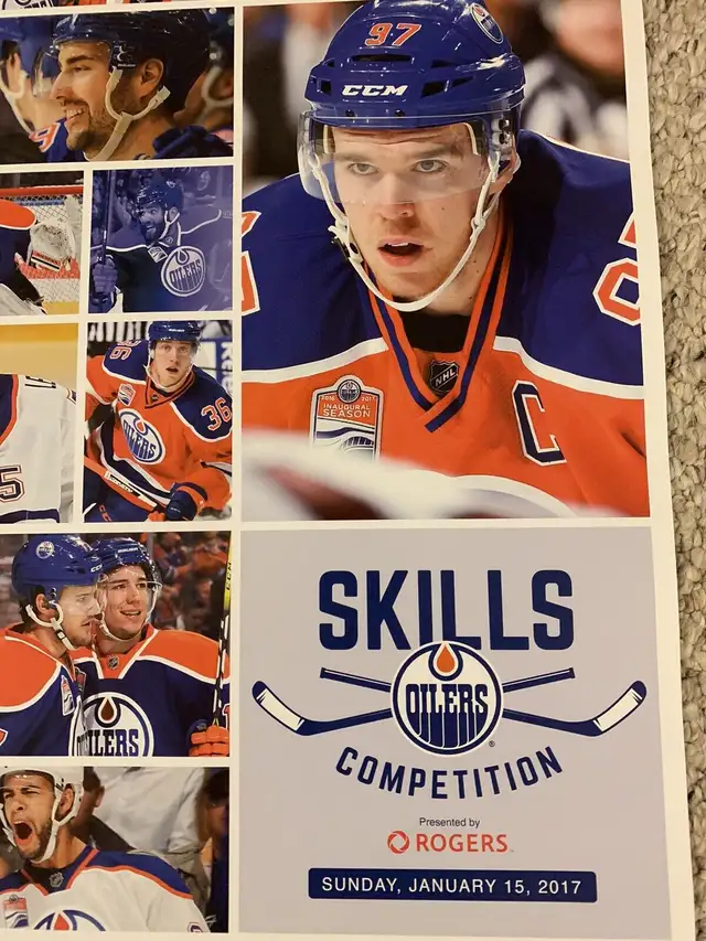 2017 Super Skills Edmonton Oilers POSTER Connor McDavid CONTACT in Arts & Collectibles in Edmonton - Image 2