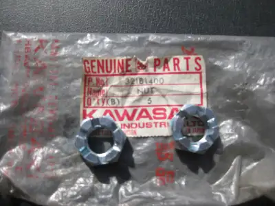 Kawasaki Motorcycle F3 F4 F6 F7 Castle Nut x2 - $10.00 obo Excellent condition. NOS / NLA. Part Numb...