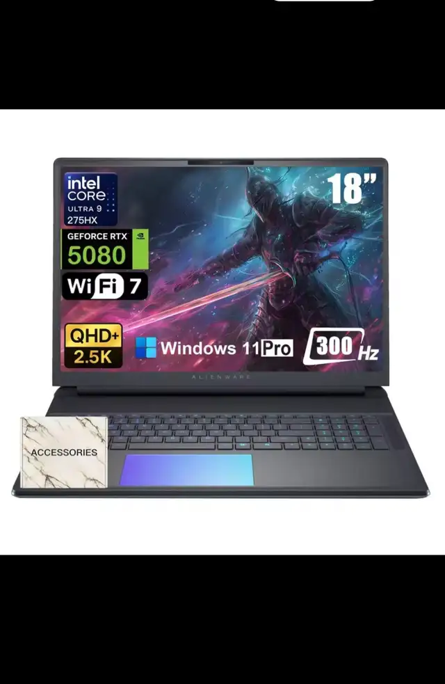 Alienware area51-18 RTX5090 Laptop+ Emulator games +2controllers