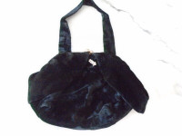 Vintage Black Velvet Gorwood Evening  Clutch Purse