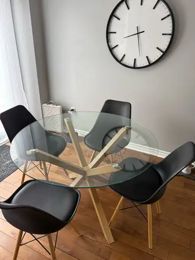 Sturdy Round Glass Dining Table, View more