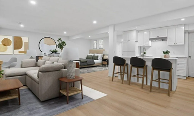 Beautiful fully-separated basement apartment with private entrance. The stairs within the house have...