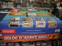 Grosse Pancarte Commercial Réversible Nintendo Switch Promotions