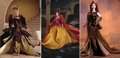 Three vintage Couture Barbie dolls. None of these have ever been removed from their box (NRFB). 1) P...