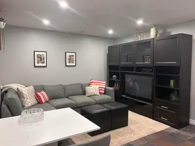1 bedroom furnished basement apartment for rent