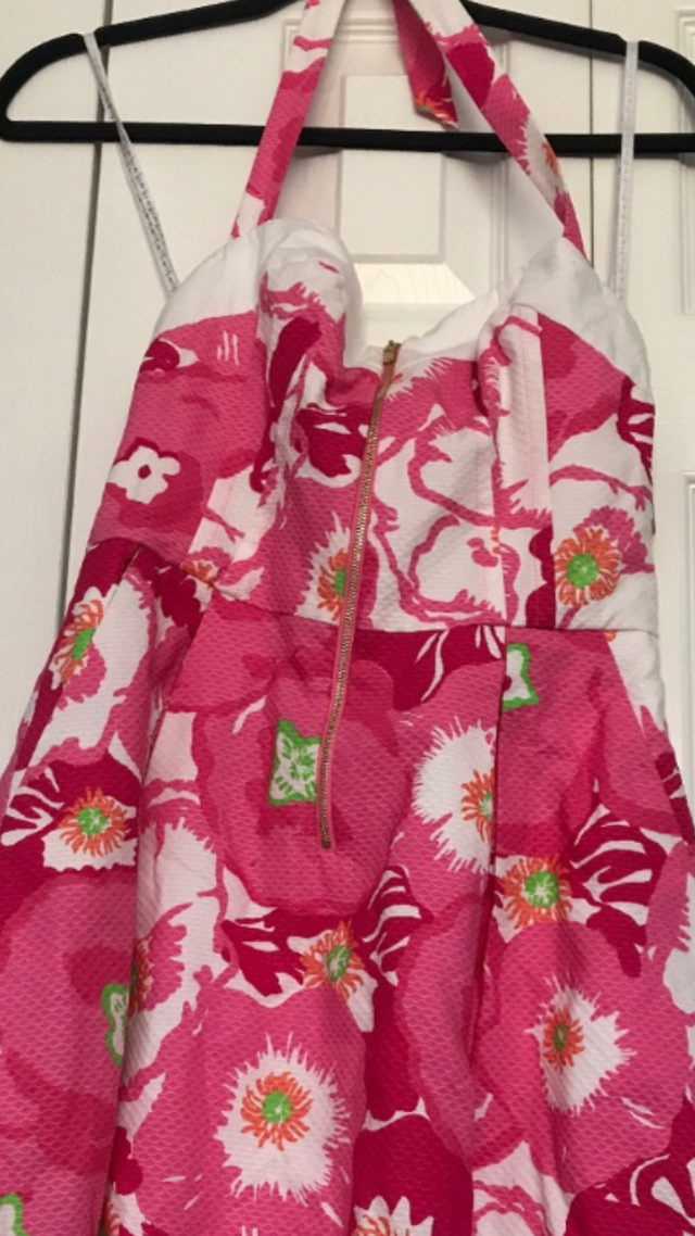 NWT Lily Pullitzer hot pink halter dress size 4