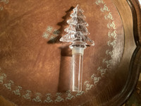 Vintage Glass Christmas Tree Wine Stopper 