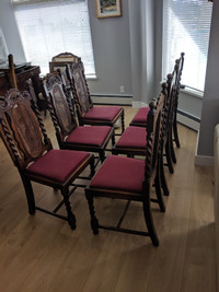 Victorian Barley Twisted dinning chairs.